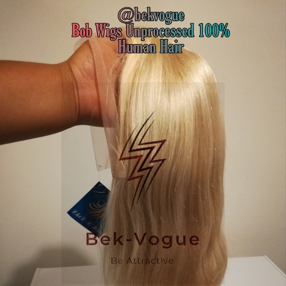 16 Inches Bob Style Unprocessed Human Hair Wig - Picture 5 of 8